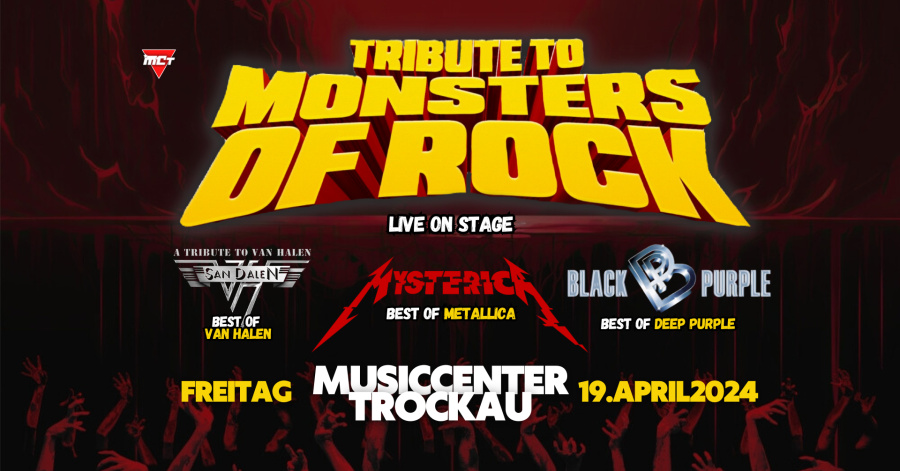 A TRIBUTE TO MONSTER OF ROCK - Mysterica, Mad Sabbath, Black Purple - FR 19.04.24